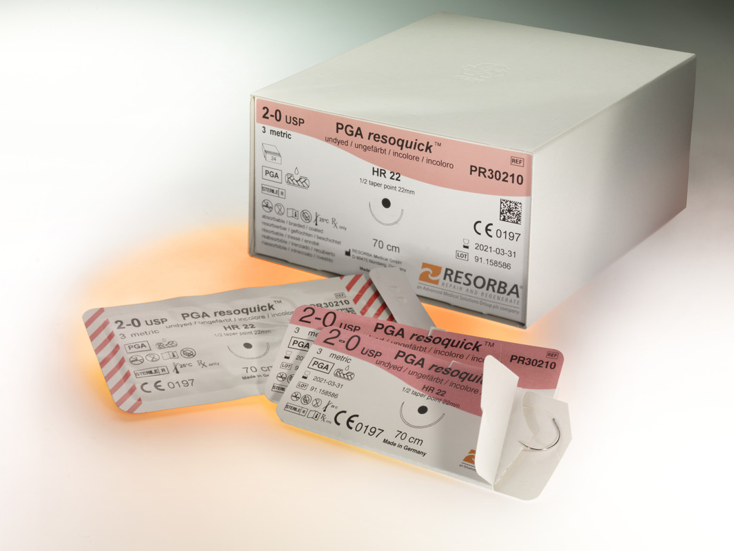 ПГА Резоквік USP 2-0 незабарв., 90см, колюча голка з ріж.вістрям 35мм, 1/2 кола